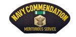 Navy Commendation MERITORIOUS Service Patch - Great Color - Veteran Owned Business - HATNPATCH