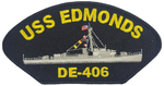 USS EDMONDS DE-406 Patch - HATNPATCH