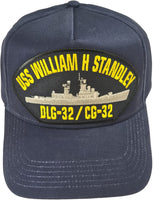 USS William H STANDLEY DLG-32/CG-32 Ship HAT. Navy Blue. Veteran Family-Owned Business. - HATNPATCH