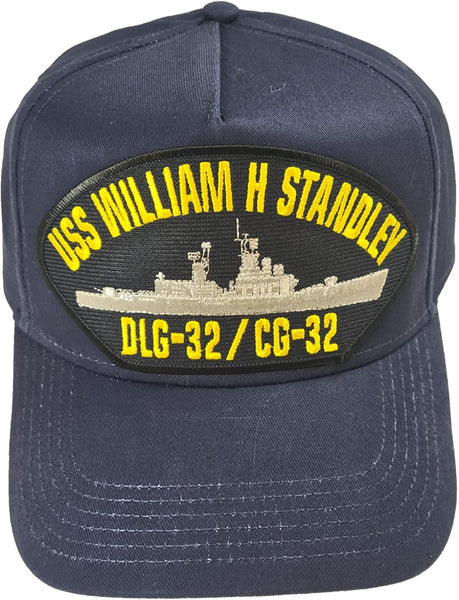 USS William H STANDLEY DLG-32/CG-32 Ship HAT. Navy Blue. Veteran Family-Owned Business. - HATNPATCH