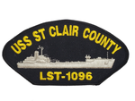 USS ST Clair County LST-1096 Ship Patch - Great Color - Veteran Owned Business - HATNPATCH