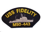 USS Fidelity MSO-443 Ship Patch - Great Color - Veteran Owned Business - HATNPATCH