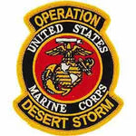 MARINE CORPS OPERATION DESERT STORM PATCH - Bright Colors - Veteran Owned Business. - HATNPATCH