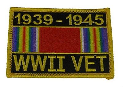 WWII WORLD WAR TWO 2 VET WITH CAMPAIGN RIBBON PATCH GREATEST GENERATION - HATNPATCH