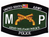 US ARMY MILITARY POLICE MP MOS 31B PATCH CROSSED PISTOL SECURITY DEFENSE GATE - HATNPATCH