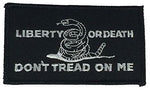 LIBERTY OR DEATH DON'T TREAD ON ME GADSDEN FLAG PATCH RATTLESNAKE TEA PARTY - HATNPATCH