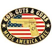 God, Guts and Guns Pin - HATNPATCH