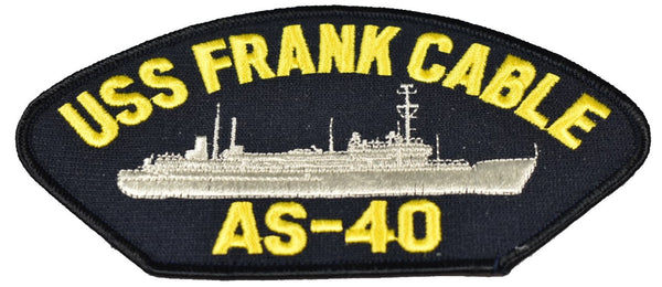 USS FRANK CABLE AS-40 SHIP PATCH - GREAT COLOR - HATNPATCH