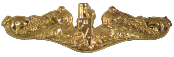 SUBMARINE DOLPHIN HAT PIN (Gold) - HATNPATCH