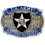 2ND INFANTRY DIVISION SECOND TO NONE - Cast Belt Buckle - HATNPATCH