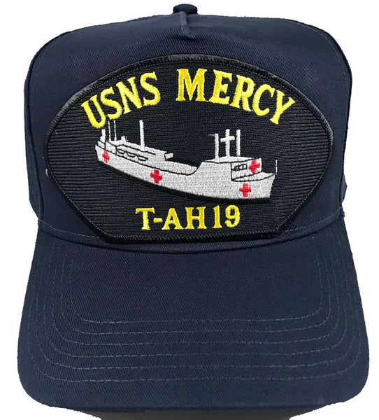 USNS Mercy T-AH 19 HAT - Navy Blue - Veteran Owned Business - HATNPATCH