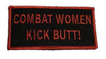 COMBAT WOMEN KICK BUTT PATCH FEMALE VETERAN ARMED FORCES MILITARY - HATNPATCH