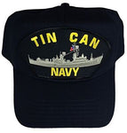 USN TIN CAN NAVY HAT CAP NAVY BLUE DESTROYER DDG DD SHIP SAILOR VETERAN - HATNPATCH