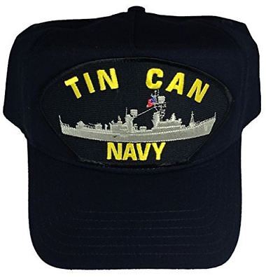 USN TIN CAN NAVY HAT CAP NAVY BLUE DESTROYER DDG DD SHIP SAILOR VETERAN - HATNPATCH