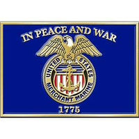 MERCHANT MARINE IN PEACE AND WAR - Cast Belt Buckle - HATNPATCH