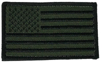 OLIVE DRAB OD GREEN SUBDUED AMERICAN FLAG PATCH HOOK AND LOOP BACK STARS STRIPES - HATNPATCH