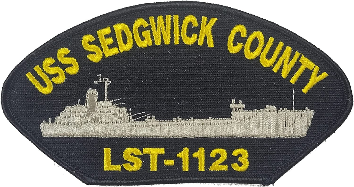 USS Sedgwick County LST1123 Patch Great Color Veteran FamilyOwned Business HATNPATCH