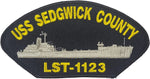 USS Sedgwick County LST-1123 Patch - Great Color - Veteran Family-Owned Business - HATNPATCH