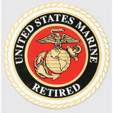 U.S. Marine Retired 4" Round Decal - HATNPATCH