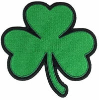 GREEN SHAMROCK CUTOUT PATCH IRELAND CLOVER LUCK OF THE IRISH SAINT ST PATRICK - HATNPATCH
