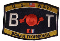 Navy Engineering Rating BT Boiler Technician Patch - HATNPATCH