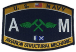 USN NAVY AM AVIATION STRUCTURAL MECHANIC MOS RATING PATCH SAILOR VETERAN - HATNPATCH