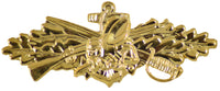 SEABEES COMBAT SERVICE LARGE GOLD HAT PIN - HATNPATCH