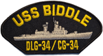 USS Biddle DLG-34/CG-34 Ship Patch - Great Color - Veteran Owned Business - HATNPATCH