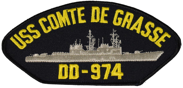 USS COMTE DE GRASSE DD-974 SHIP PATCH - GREAT COLOR - Veteran Owned Business - HATNPATCH