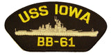 USS IOWA BB-61 PATCH - HATNPATCH