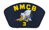 NMCB-3 NAVY SEABEES PATCH - GREAT COLOR - Veteran Owned Business - HATNPATCH