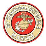 My Granddaughter Is A Marine Decal - HATNPATCH