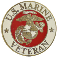 Marine Veteran round Pin - HATNPATCH