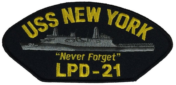 USS NEW YORK LPD-21 "NEVER FORGET" PATCH - HATNPATCH