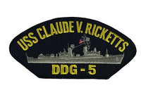 USS CLAUDE V. RICKETTS DDG-5 SHIP PATCH - HATNPATCH