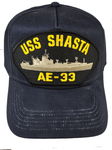 USS Shasta AE-33 Ship HAT - Navy Blue - Veteran Owned Business - HATNPATCH