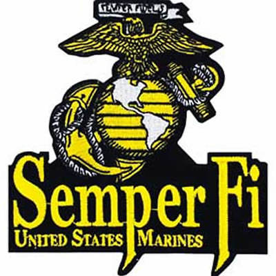 USMC MARINE CORPS SEMPER FI PATCH EAGLE GLOBE ANCHOR EGA FIDELIS DEVIL DOG - HATNPATCH