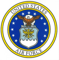 U.S. AIR FORCE 4" ROUND DECAL - HATNPATCH
