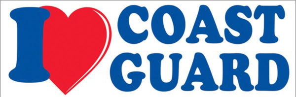 I Love (Heart) Coast Guard Bumper Sticker - HATNPATCH