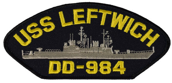 USS LEFTWICH DD-984 SHIP PATCH - GREAT COLOR - Veteran Owned Business - HATNPATCH