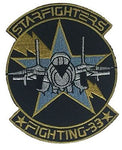 USN NAVY FIGHTER SQUADRON VF-33 STARFIGHTERS PATCH FIGHTING THIRTY THREE VETERAN - HATNPATCH