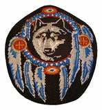 Small Wolf Dreamcatcher Patch - Black - HATNPATCH