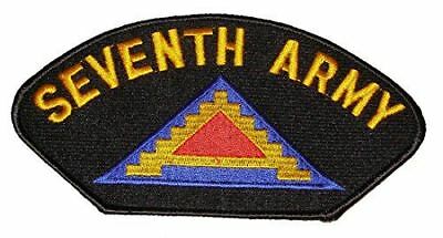 US ARMY SEVENTH 7TH ARMY PATCH VETERAN PYRAMID POWER 7 STEPS TO HELL - HATNPATCH