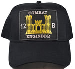 US ARMY 12B COMBAT ENGINEER SAPPER HAT - BLACK - Veteran Owned Business - HATNPATCH