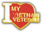 I LOVE MY VIETNAM VET HAT PIN - HATNPATCH