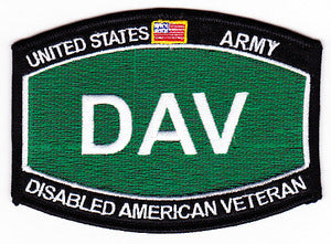 US Army DAV Disabled American Veteran Patch - HATNPATCH