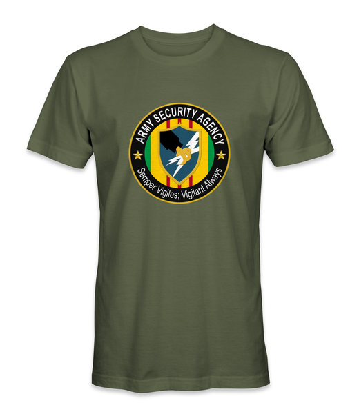 Army Security Agency ASA 'Semper Vigiles - Vigilant Always' Vietnam Veteran T-Shirt - HATNPATCH