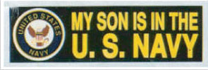 MY SON IS A U.S. NAVY BUMPER STICKER - HATNPATCH