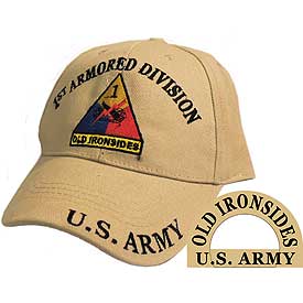 1ST ARMORED DIVISION TAN HAT - HATNPATCH