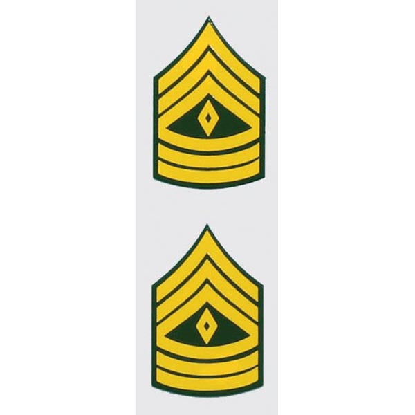 US Army E-8 1st SGT Rank 2-Piece 1 inch Decals | HATNPATCH